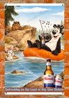 Hamm’s Beer Bear River Float Vintage Style Metal Sign Bar Man Cave Decor Read De