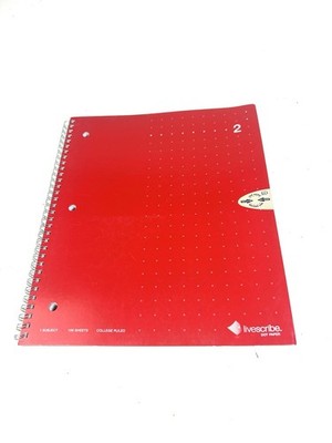 LIVESCRIBE Dot Paper Notebook #2 College Ruled 100 Sheets - NEW