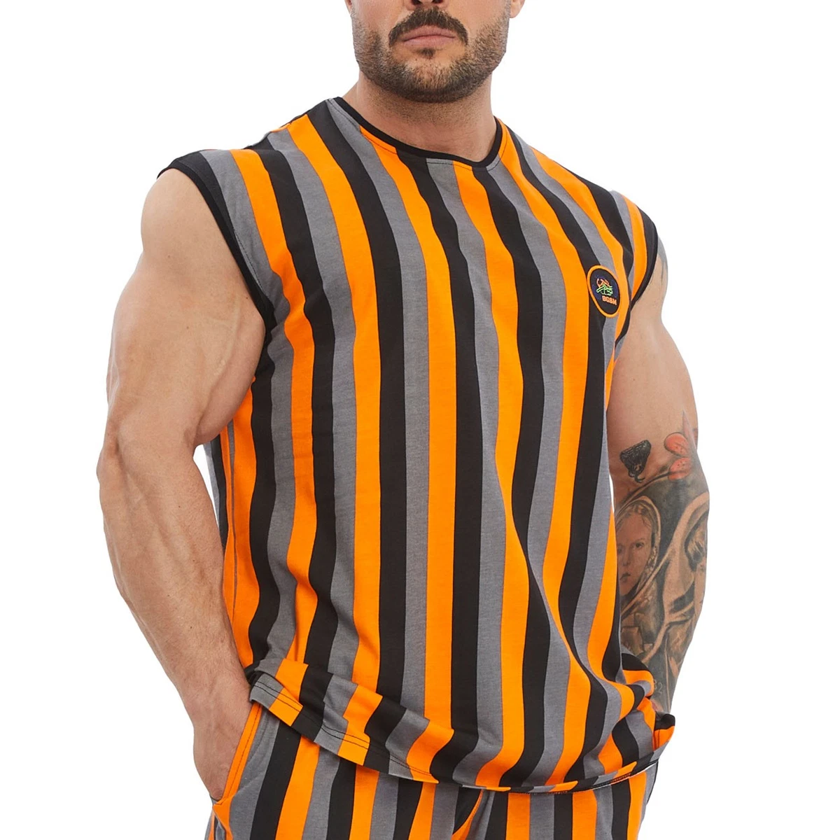 HOTCAT Canotta Uomo Palestra – Bodybuilding Stringer In Cotone – Smanicata E Confortevole Per Allenamenti Intensi - 4