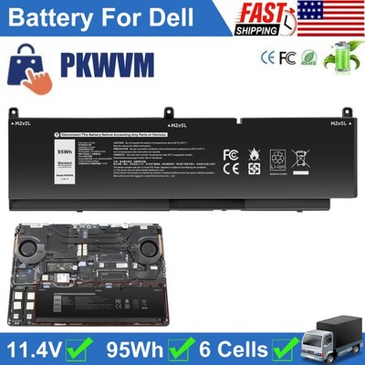6 Cell PKWVM Battery for Dell Precision 7550 7750 7560 7760 CR72X P44E P93F 95Wh