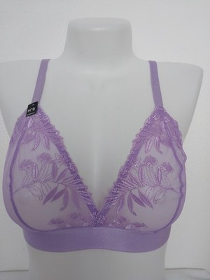 ETAM Bügelloser Triangle-BH violett  Gr.80/85  Cup D Neu mit Etikett  NP 35