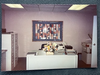 FOUND VINTAGE PHOTO PICTURE Office Setting