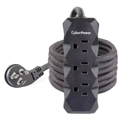 6 Ft. 3-Outlet Surge Protector Gray