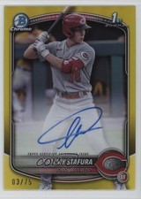 2025 Bowman Chrome Prospect Yellow Refractor 3/75 Sammy Stafura #CPA-SS Auto y8x