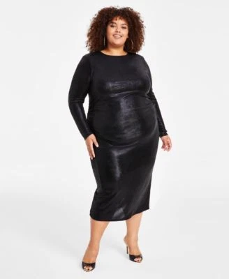 Nina Parker Trendy Plus Size Metallic Ruch 190917830736  RT $99.0 #1