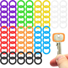 80Pcs Key Caps Tags, Plastic Key Identifier Rings, Key ID Rings, Upgraded Materi