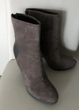 Designer Stiefelette Stiefel Lederstiefel Gr. 40 v. Singh S. Madan Heine grau