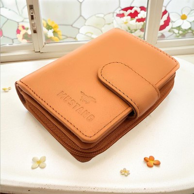 Mini Geldbörse Leder Portemonnaie Damen Mustang Echt Leder Damen - Main Image