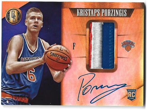 2015-16 Panini Gold Standard Basketball Kristaps Porzingis Prime RPA #203 13/25