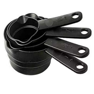 Measuring Cups And Spoon Set - Black 8 Piece | eBay
