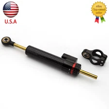 Carbon Fiber Adjust Steering Damper Linear Stabilizer Reversed Universal CNC USA