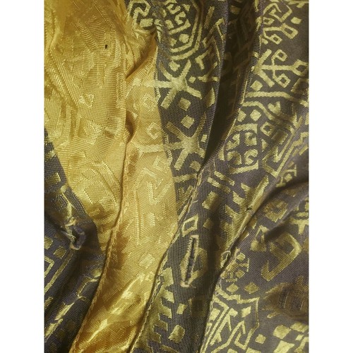 Rare Vintage 90s Sue Wong Viscose Dress Skirt Set Tribal Gold Outfit Large - Picture 7 of 8