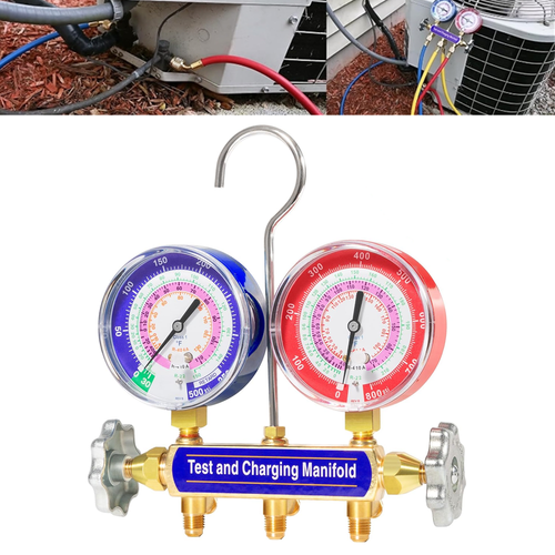 Yellow Jacket 46010 Brute Ii – Colector De 4 Válvulas Con Medidores Rojo Azul Bar Psi R 22 404a 410a - Foto 6