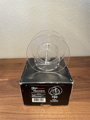 Vintage Glass Dimensions 4  ORION Oil Candle Lamp Engraved Handcrafted USA Clear