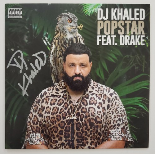 DJ Khaled Signed Popstar 7" Vinyl 45 Record Autograph Green Colored Drake RAD