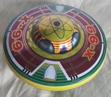 Wind-up The Neptune X-99 Flying Saucer Tin Reproduction Toy classic UFO 