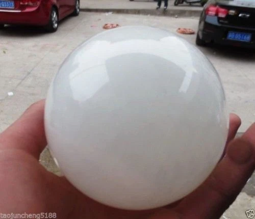 Hot Glow White Jade Stone Glow In The Dark Stone Ball + Stand (50-120MM) - Picture 10 of 20