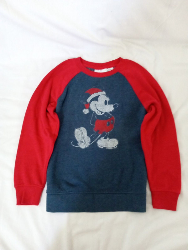 Disney Mickey Mouse Christmas Sweatshirt Girls Size S