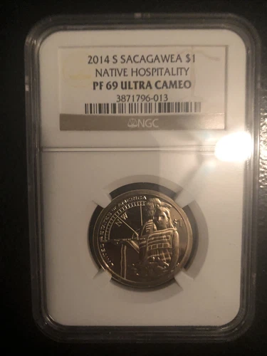 2014 S Sacagawea $1 Native Hospitality NGC PF69 Ultra Cameo