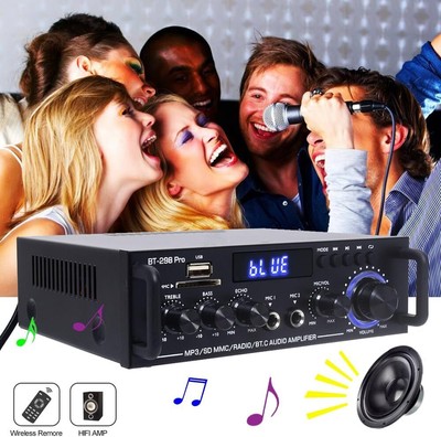 600W Bluetooth Mini Verstärker HiFi Power Audio Stereo Bass AMP USB MP3 FM Auto