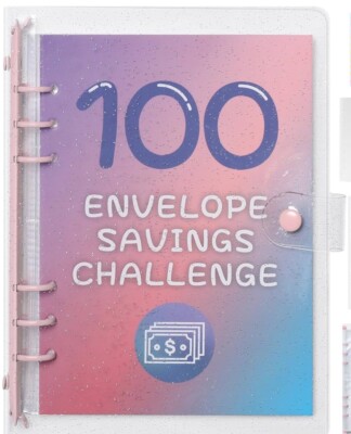 100 Envelopes Money Saving Challenge Binder, Budget Binder