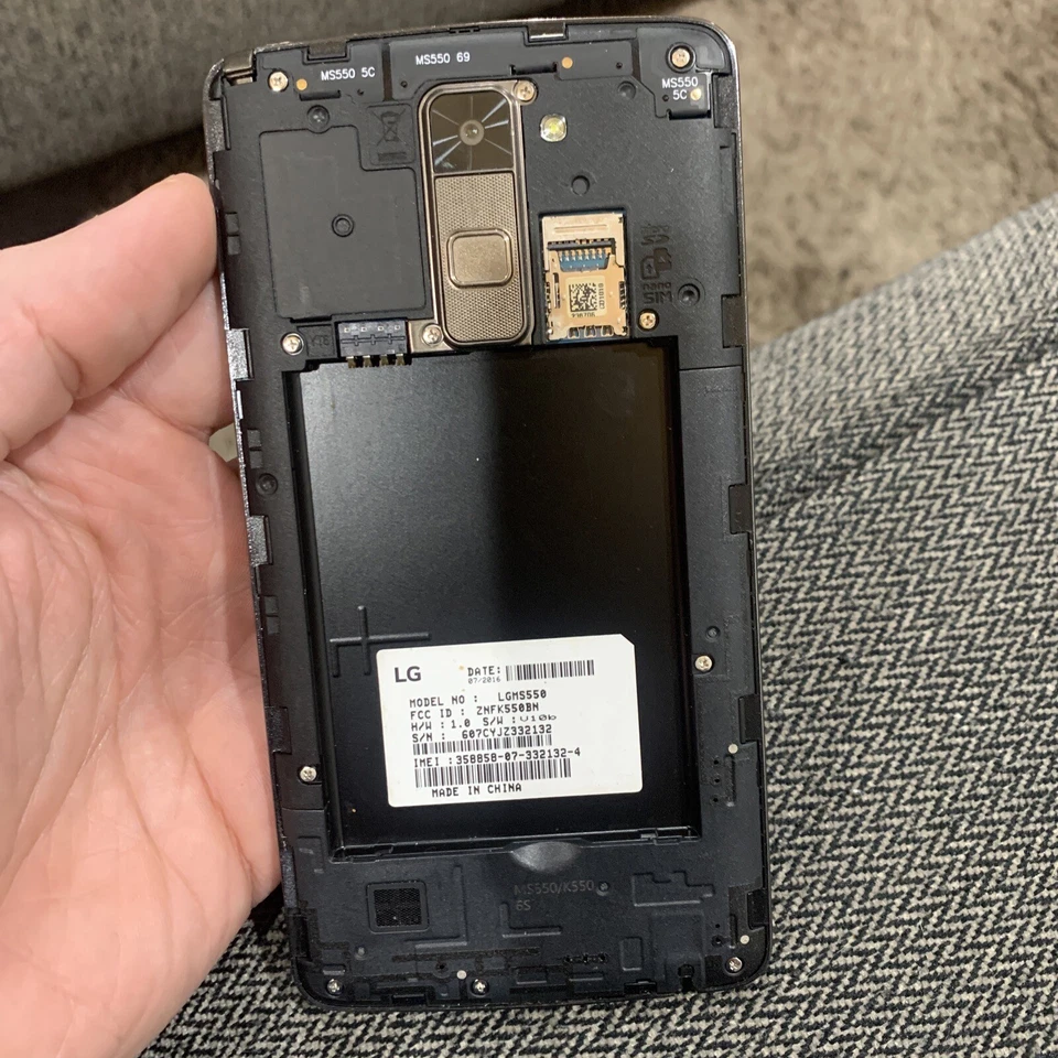 LG Stylo 2 Plus — LGMS550 — черный — смартфон — НА ЗАПЧАСТИ SIM-карта - Изображение 2 из 4