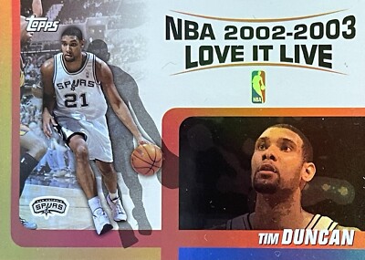2003-04 Topps Love It Live TIM DUNCAN San Antonio Spurs