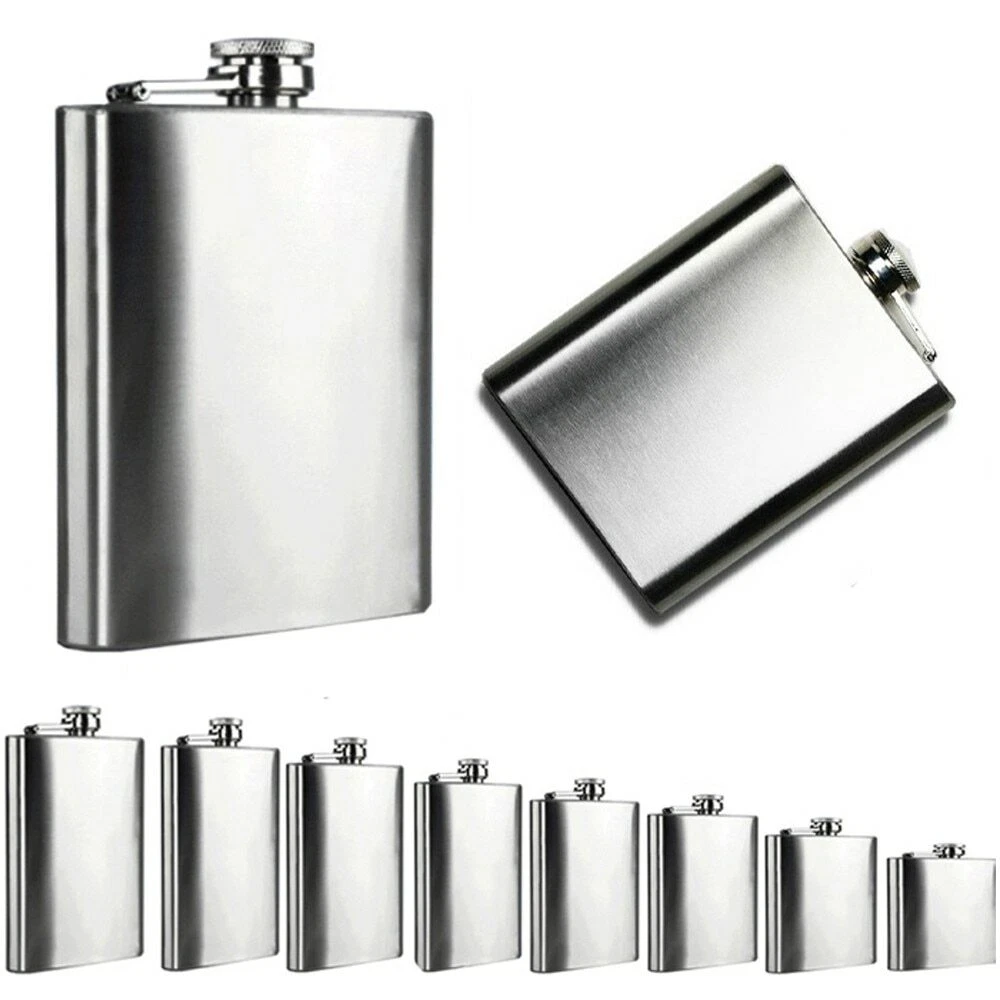 Stainless Steel HipFlask Flagon Handy Wine Whisky Pot Liquor Bottle  Drinkware