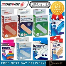 PLASTERS ASSORTED WATERPROOF FABRIC BREATHABLE HYPOALLERGENIC NEON PLASTERS NEW