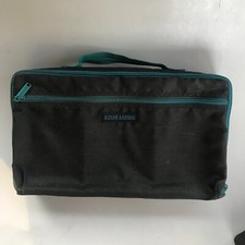 Vintage Case Logic cassette case inserts holds 30 Cassette tapes Black Teal