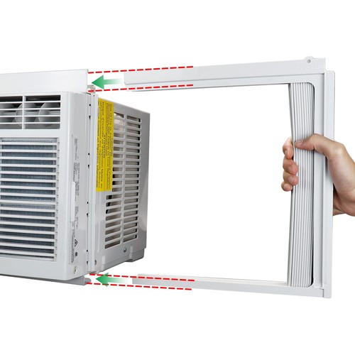 Window Air Conditioner Side Panel with Frame, Fit Most 5,000 BTU Units, Room AC - Picture 7 of 9