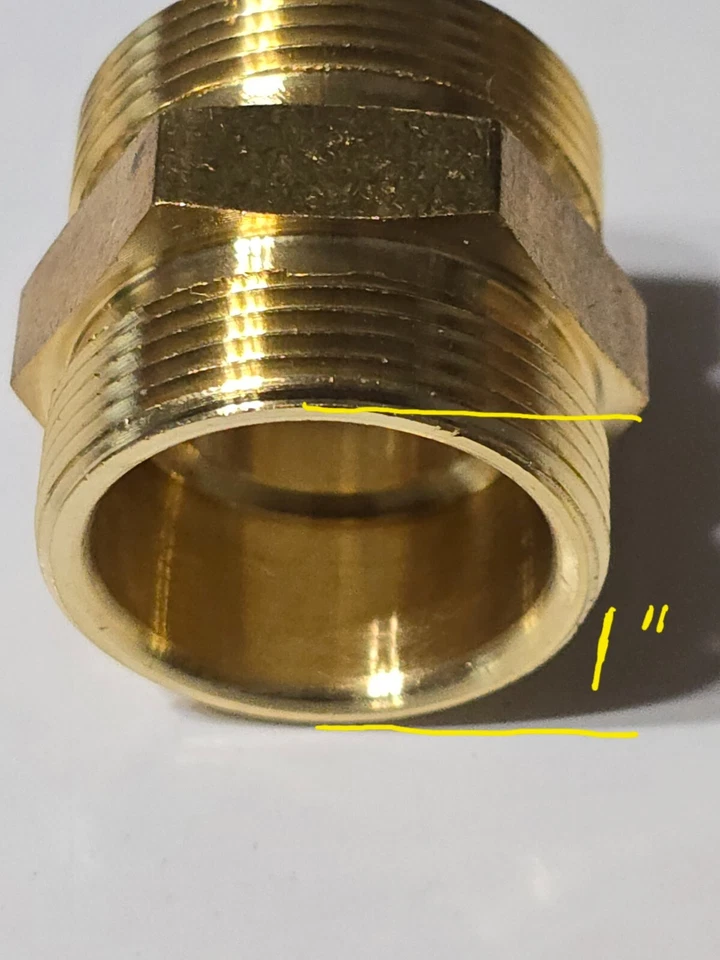 1 in. x 1 in. Tube OD - STRAIGHT UNION - Brass Compression Fitting 1" x 1" - NEW - Image 2 of 4