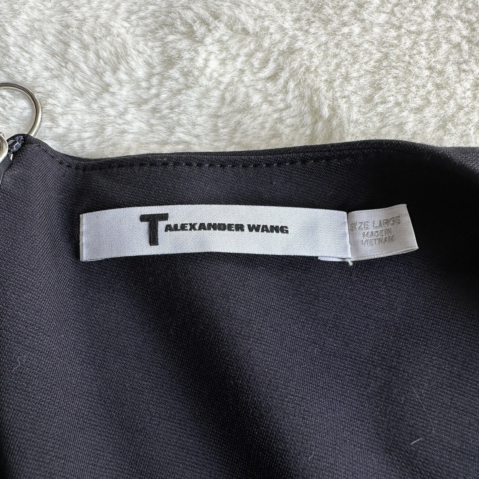 Abito Bodycon T by Alexander Wang Midnight Navy Lux Ponte Cut Out Midi L