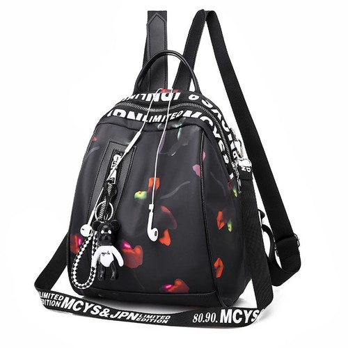 Gilrs Teen Cute Backpack Graphic Printing With Bear Charm - Picture 9 of 10