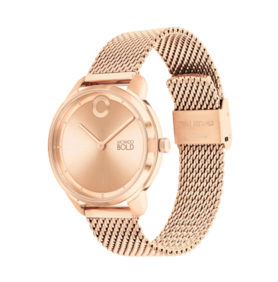 MOVADO BOLD 3600983 ROSE GOLD DIAL & STAINLESS MESH BRACELET