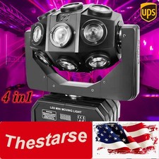 4In1 LED RGBW Stage Lighting Moving Head Light Beam DMX512 Xmas Party Disco DJ