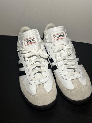 Adidas Samba Classic Mens White Black Athletic Leather Shoes Sneakers Size 10