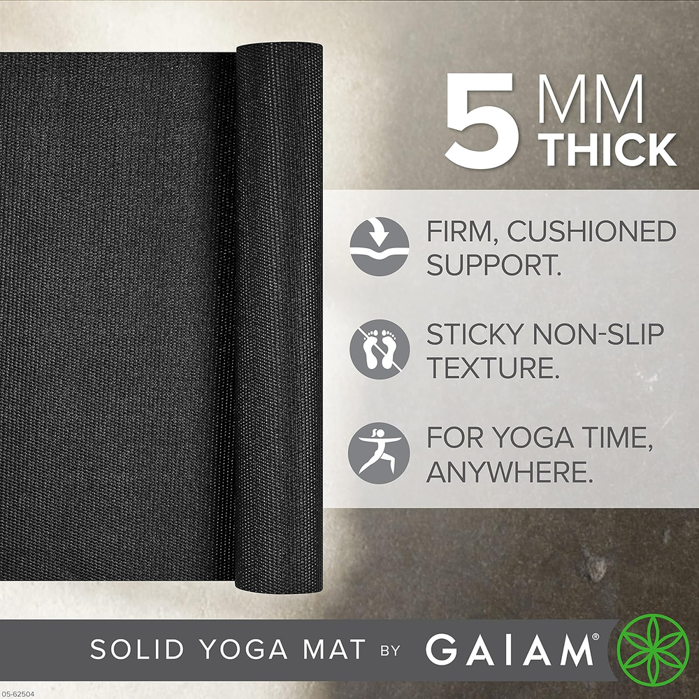 Premium 5mm Non-Slip Yoga Mat for Exercise & Fitness