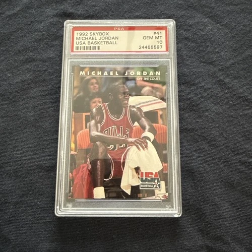 1992 SKYBOX USA BASKETBALL #41 MICHAEL JORDAN BULLS HOF PSA 10