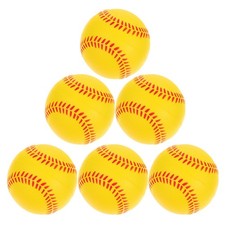 6 Pcs Balles De Softball D'entraînement Baseball Équipement Accessoires