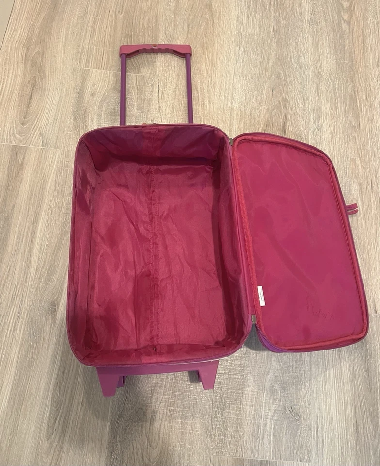 Girls Travel, Roller Suitcase, Carry-On 18”, Gently Used - Image 2 of 2