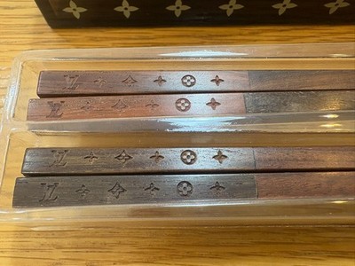LOUIS VUITTON Chopsticks pair Monogram LV Japan 25th Anniversary
