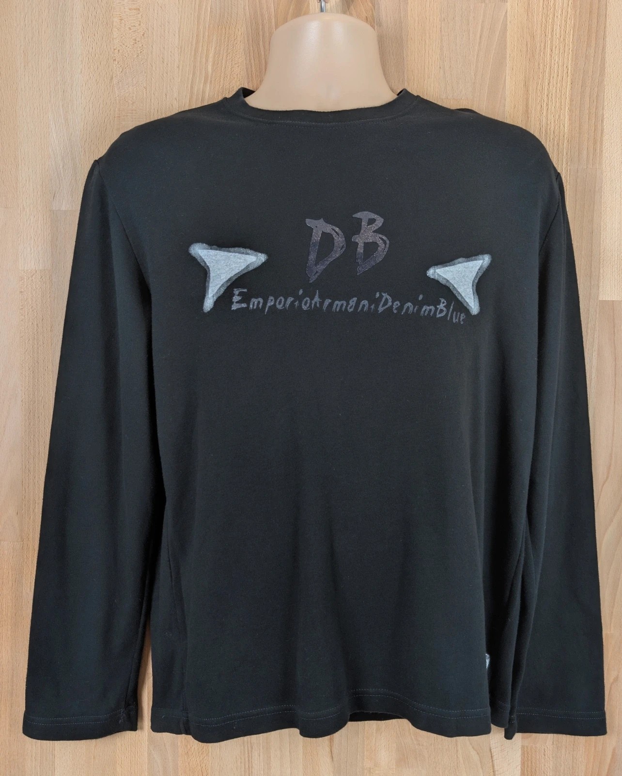 Emporio Armani Denim Blue black sweater. Mens Medium. DN2350