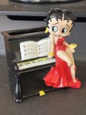 Vintage Vandor Betty Boop Sitting On Piano Pencil Pen Holder Figurine