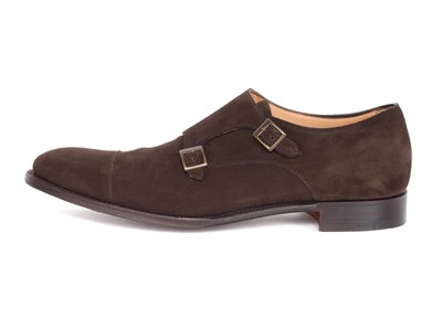 JOSEPH CHEANEY DOUBLE MONK SHOES Holyrood brown handmade England 9.5 F