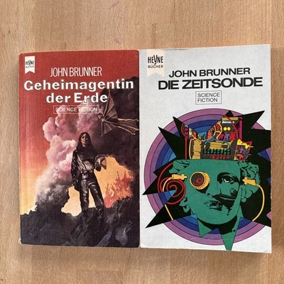 2x John Brunner, Heyne SF, Die Zeitsonde + Geheimagentin der Erde
