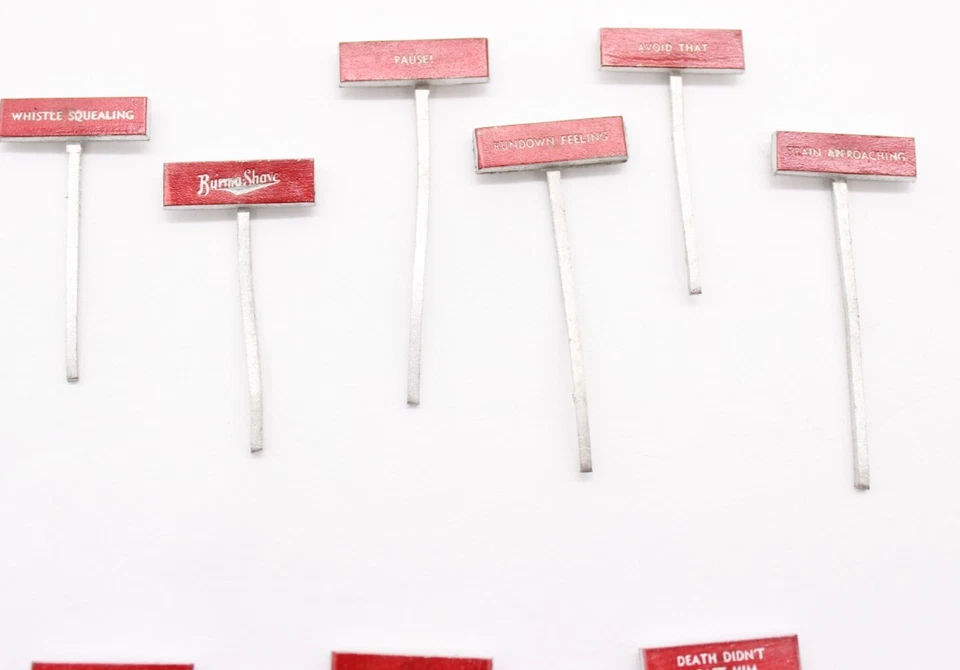 Lot Of 12 O Scale Burma Shave Signs (Metal) For Model Railroad Layout - Image 3 of 4