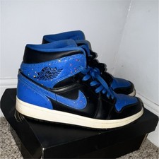 Jordan Air Jordan 1 Mid Black Signal Blue Team Orange Men's Sneaker 554724-048