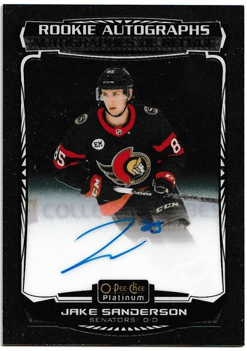 2022-23 O-PEE-CHEE PLATINUM JAKE SANDERSON #R-JS ROOKIE AUTO *READ*