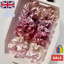 16 piece Soft Satin Scrunchies Set in assorted solid colors for daily styling